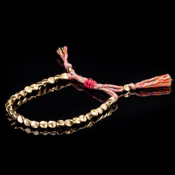 Tibetan Copper Beads Bracelet Handmade - For Healing, Strength & Protection - Image 3
