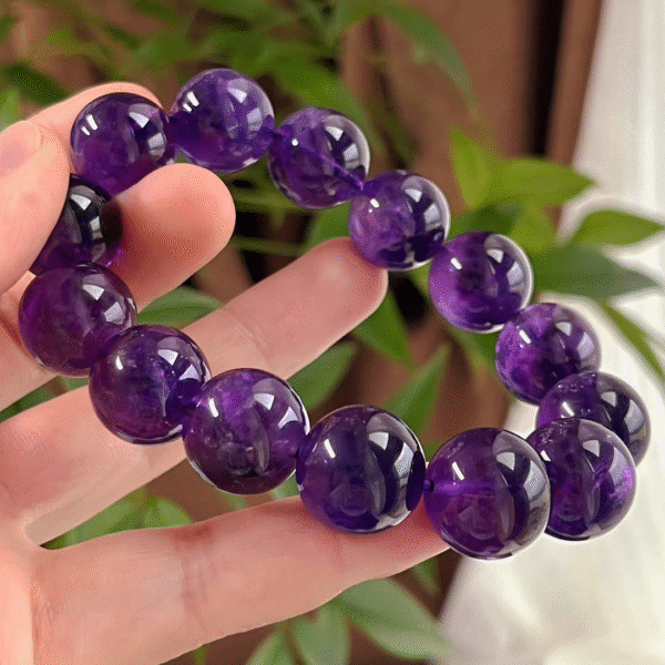 Emperor high quality Uruguay purple crystal Wangcai bracelet