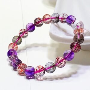 Natural purple super seventh plus strawberry crystal