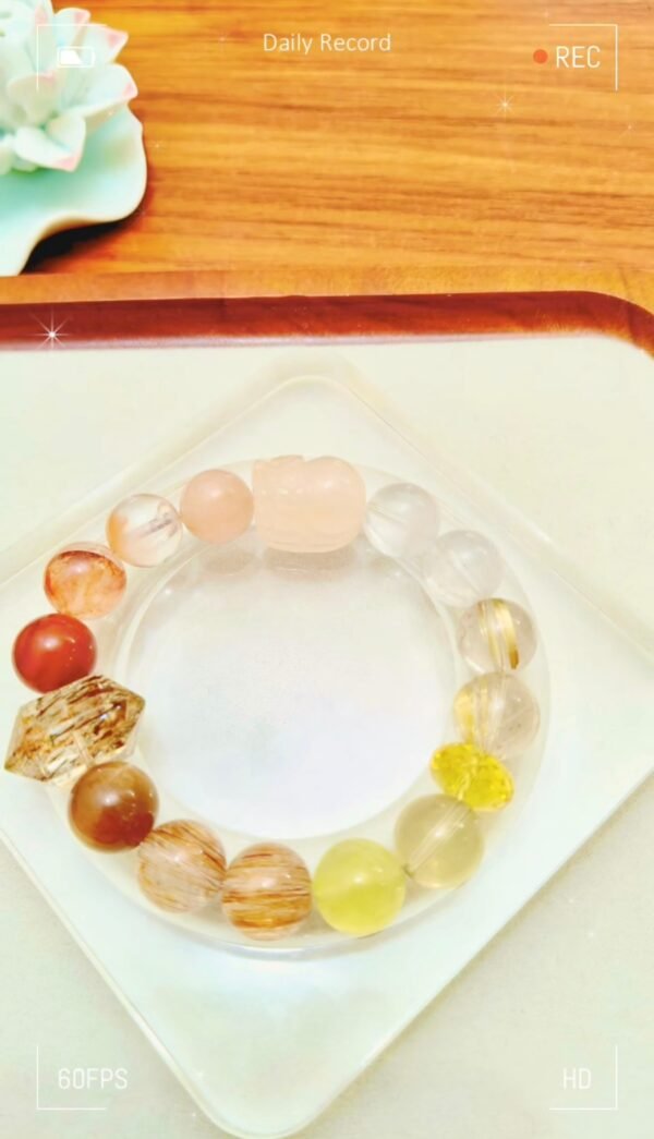 Lydia exclusive pair of Duobao color crystal bracelet female hair crystal super seven transfer bead bracelet men - Image 4