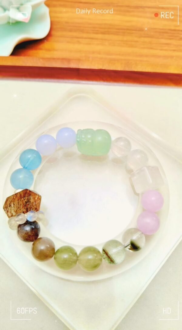 Lydia exclusive pair of Duobao color crystal bracelet female hair crystal super seven transfer bead bracelet men