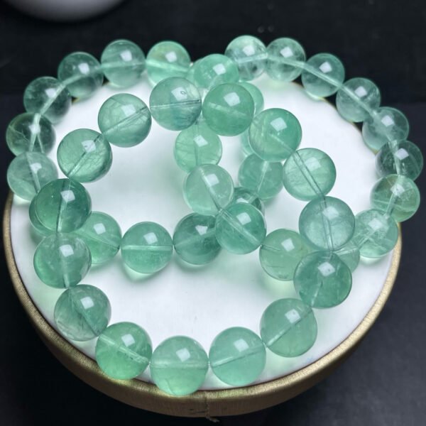 Natural green bodybine bracelet single circle green green stone crystal - Image 3