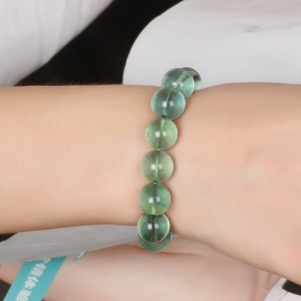 Natural green bodybine bracelet single circle green green stone crystal - Image 5