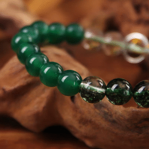 Twelve life Xiao pig rabbit sheep green ghost brake three-in-one green crystal green agate bracelet women
