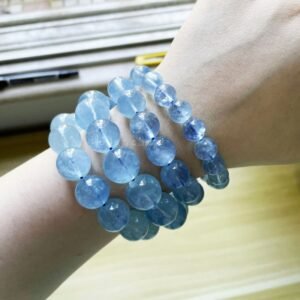 Natural Brazilian Crystal Sea Bluebao Bracelet.