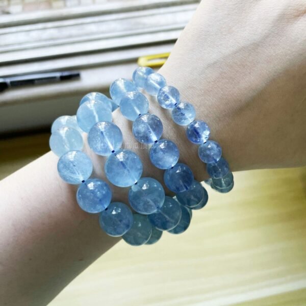 Natural Brazilian Crystal Sea Bluebao Bracelet.