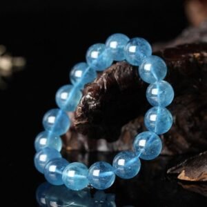 Natural Brazilian Crystal Sea Bluebao Bracelet.