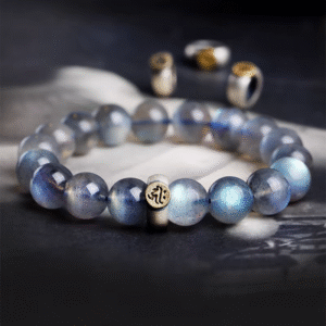 Natural 7a gray moon stone bracelet