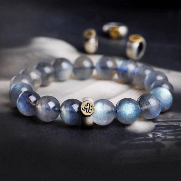 Natural 7a gray moon stone bracelet