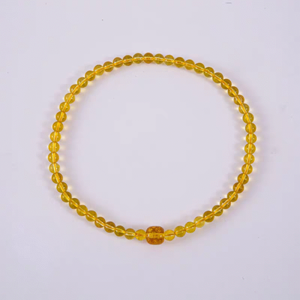 Natural yellow crystal double loop wealth bracelet - Image 4