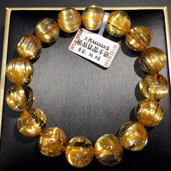 Natural Brazilian cat eyes gold yellow crystal - Image 2