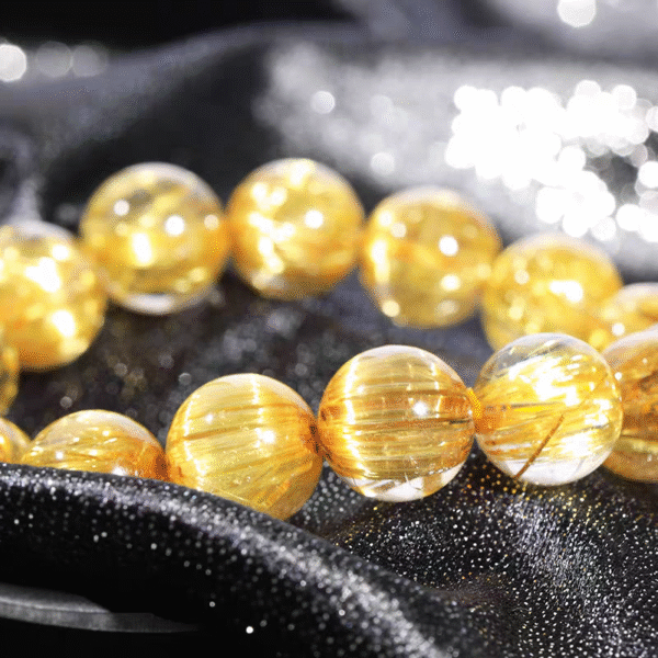 Natural Brazilian cat eyes gold yellow crystal - Image 5