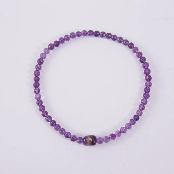 Natural purple crystal bracelet nine purple leaves - Image 3