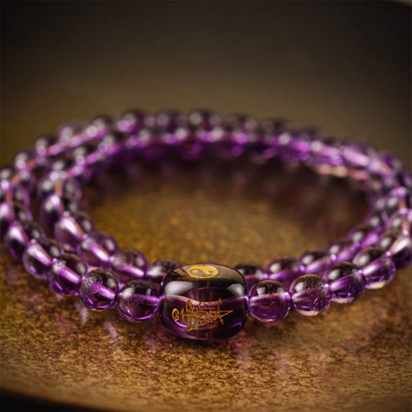 Natural purple crystal bracelet nine purple leaves - Image 4