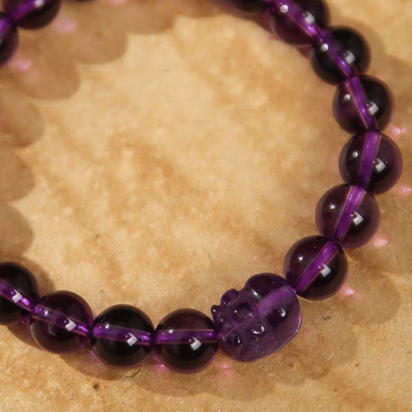 Natural purple crystal bracelet nine purple leaves - Image 3