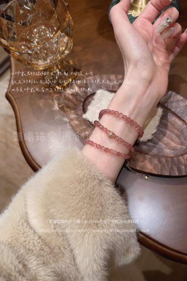 Strawberry Crystal Bracelet - Image 3