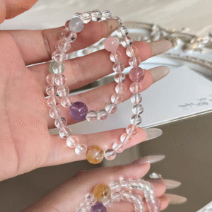 Natural colored star river white crystal