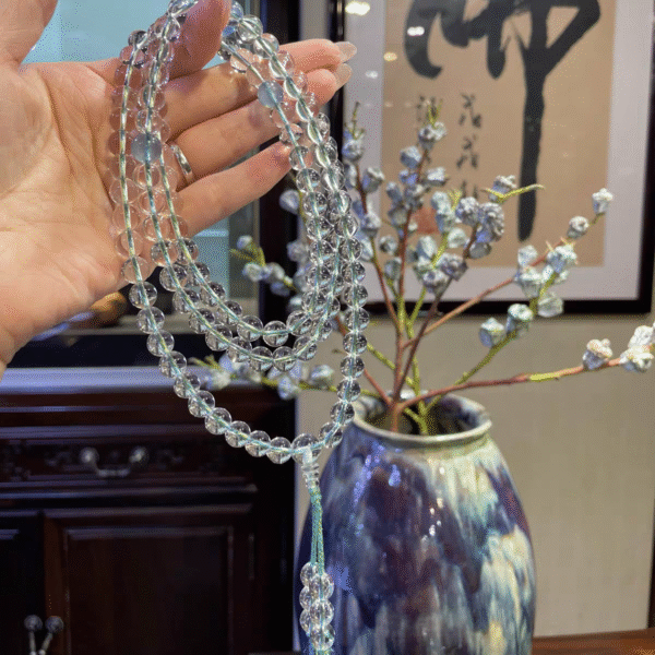 108 water purification white crystal prayer beads