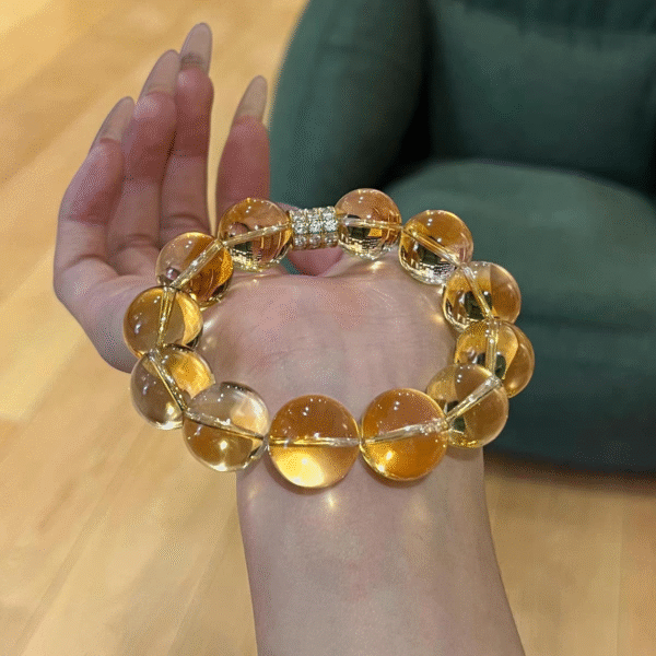 Natural Brazilian Yellow Crystal Welcome Bracelet - Image 2