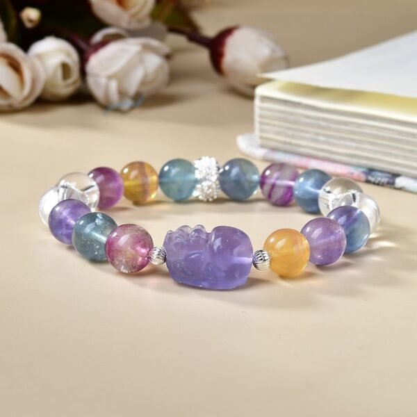 Natural colorful crisis white crystal fashion design bracelet - Image 4